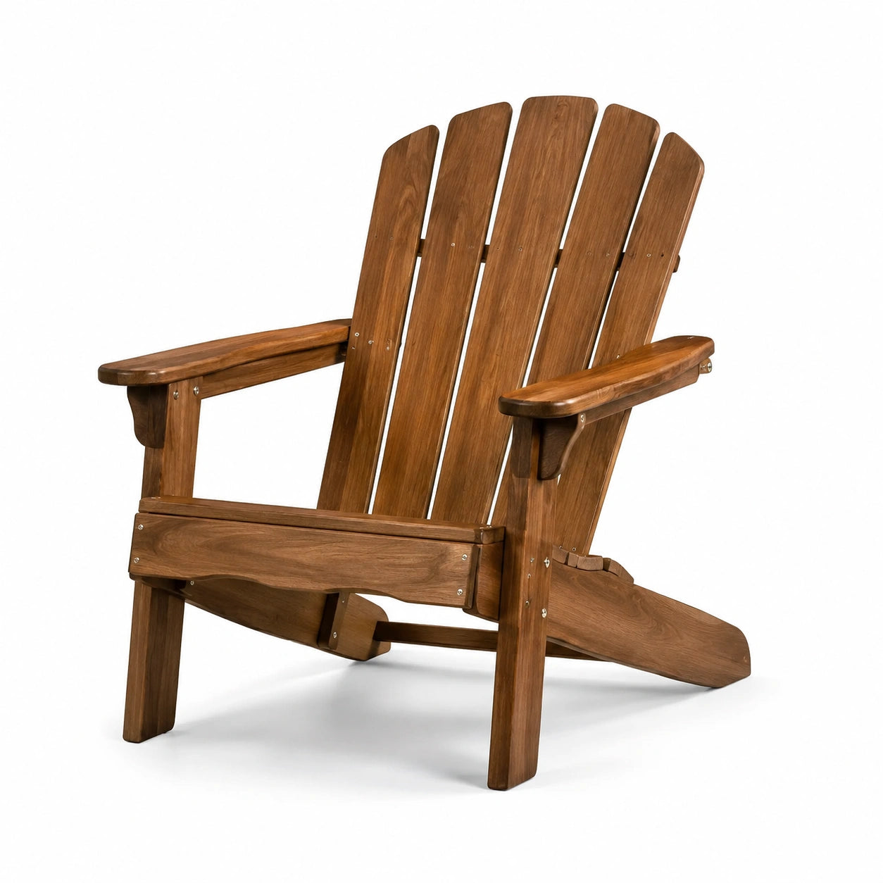 Chaise Adirondack en bois de teck brun