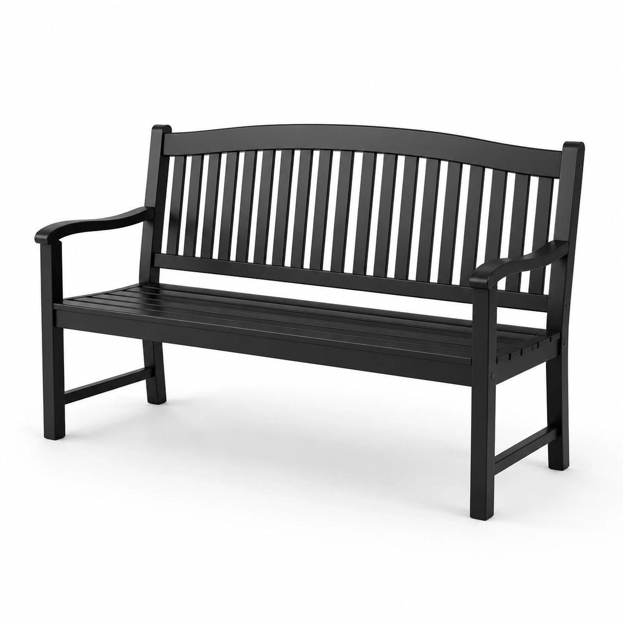 Banc de jardin en bois noir 150 cm