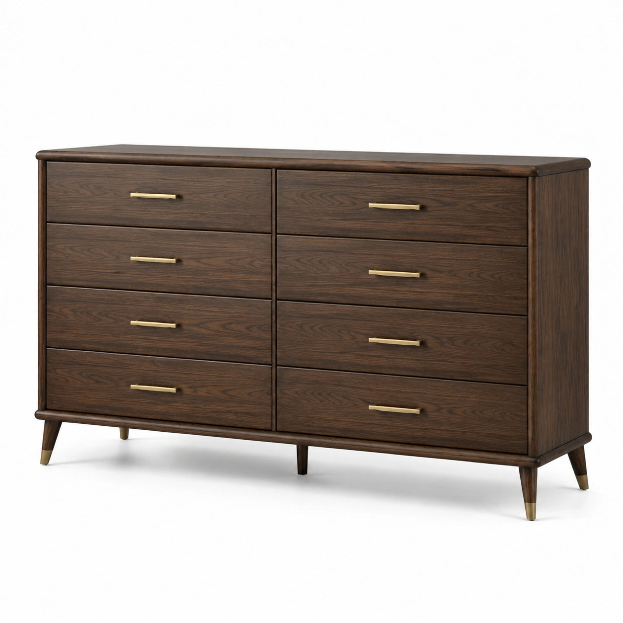 Commode en bois 8 tiroirs avec poignées en métal