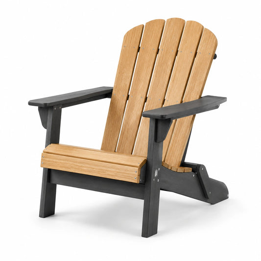 Chaise Adirondack en bois et résine noire